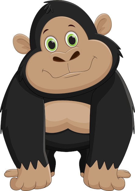 Premium Vector | Cute gorilla cartoon