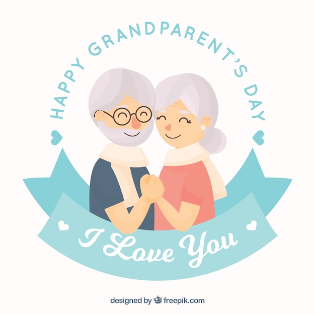 Cute grandparents day background