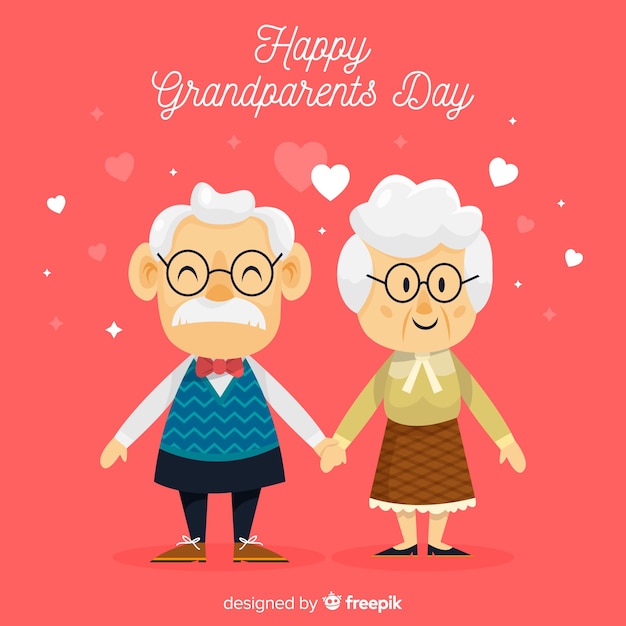 Download Cute grandparents day background | Free Vector