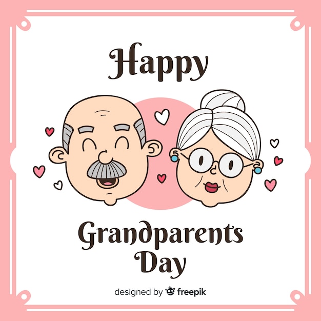 Download Cute grandparents' day background Vector | Free Download