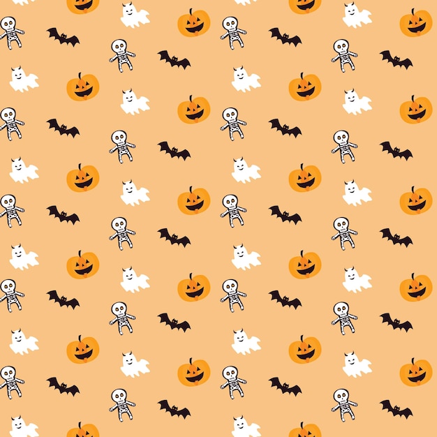 Premium Vector | Cute halloween background illustration