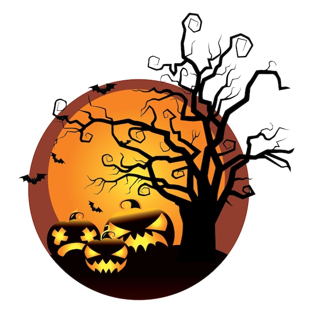 Premium Vector | Cute halloween background illustration