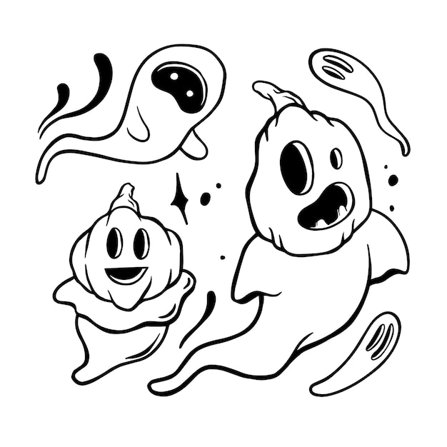 Premium Vector | Cute halloween ghost