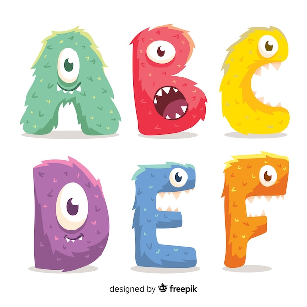 free-vector-cute-halloween-monster-alphabet