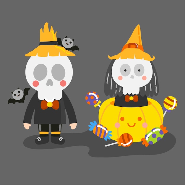 Premium Vector | Cute halloween vector.