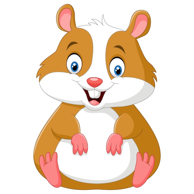 Premium Vector Cute Hamster Cartoon