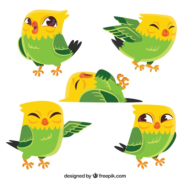 Cute hand drawn bird collection | Free Vector