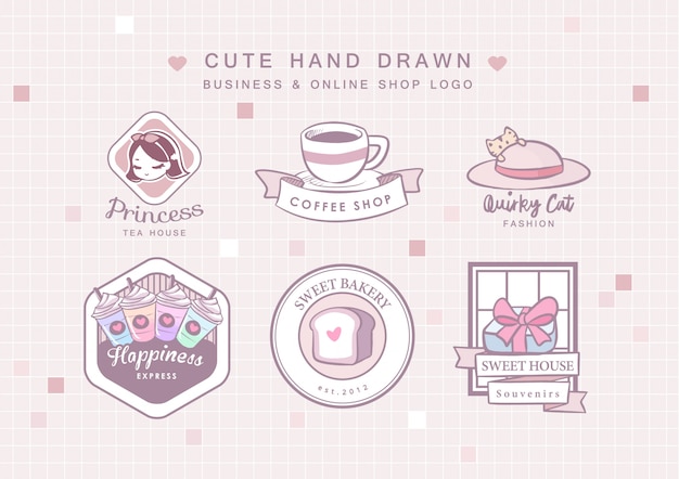 Download Free Cute Hand Drawn Business Logo Premium Vector Use our free logo maker to create a logo and build your brand. Put your logo on business cards, promotional products, or your website for brand visibility.
