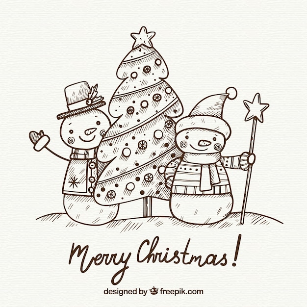 Download Free Vector | Cute hand drawn christmas design