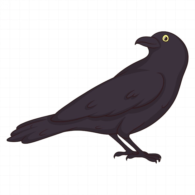 Premium Vector | Cute hand drawn crow