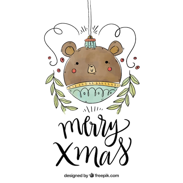 Download Cute hand drawn merry christmas | Free Vector