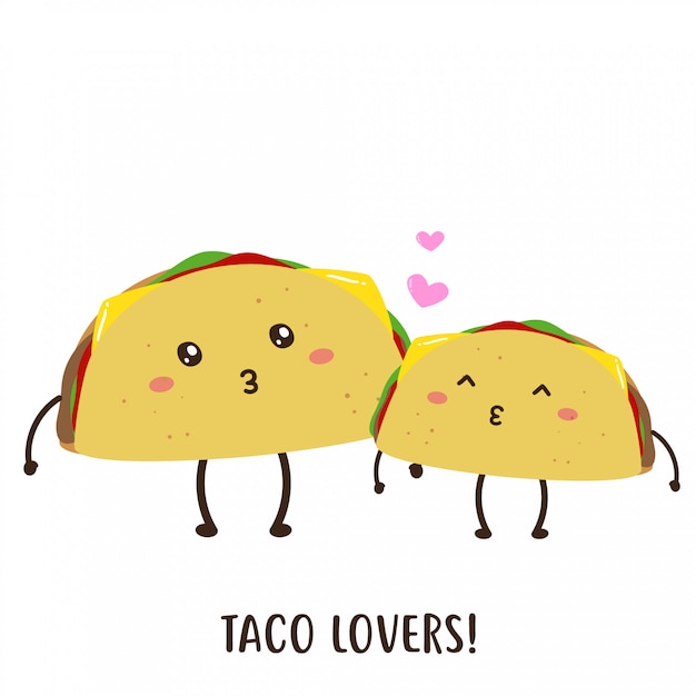 Download Premium Vector | Cute happy delicious taco vector design
