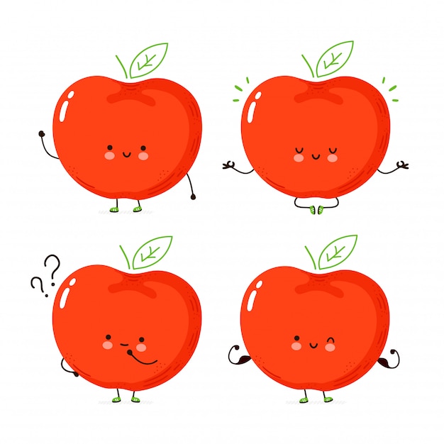 Featured image of post Cartoon Cute Apple Drawing