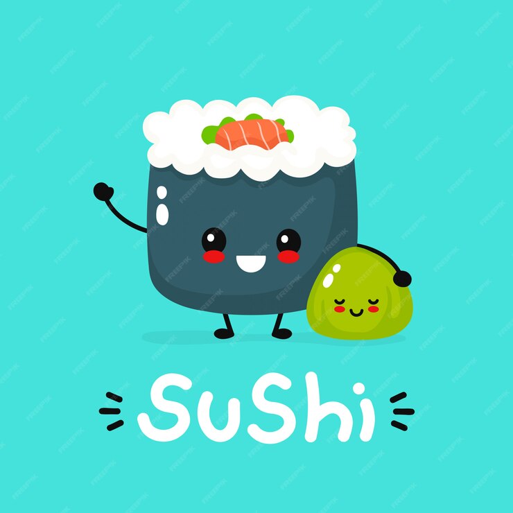 Sushi and his wasabi friend