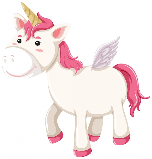 Premium Vector | Cute happy pink unicorn