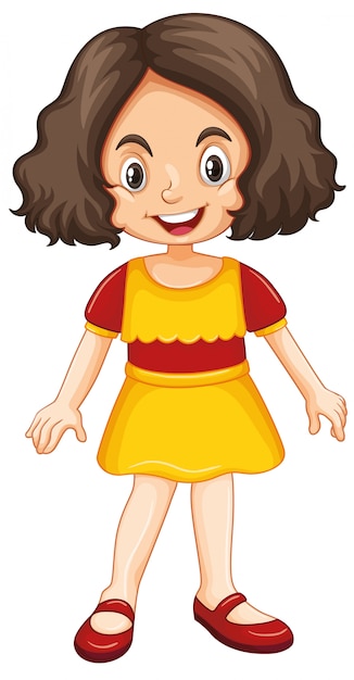 Cute happy smiling child isolated on white Premium Vector
