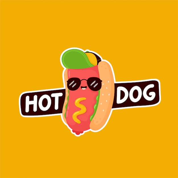 Download Free Cute Happy Smiling Hot Dog Logo Template Premium Vector Use our free logo maker to create a logo and build your brand. Put your logo on business cards, promotional products, or your website for brand visibility.