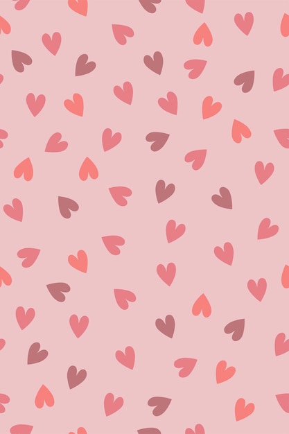 Premium Vector | Cute heart seamless pattern in pastel colors. vector ...