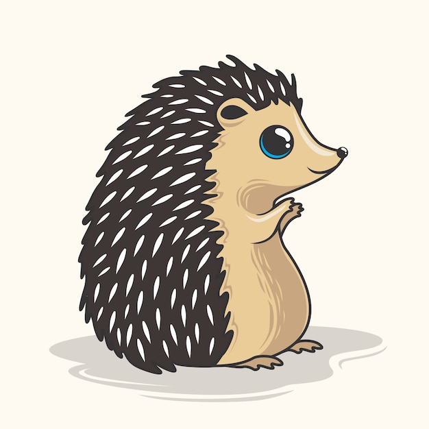 Cute hedgehog cartoon porcupine animal | Premium Vector