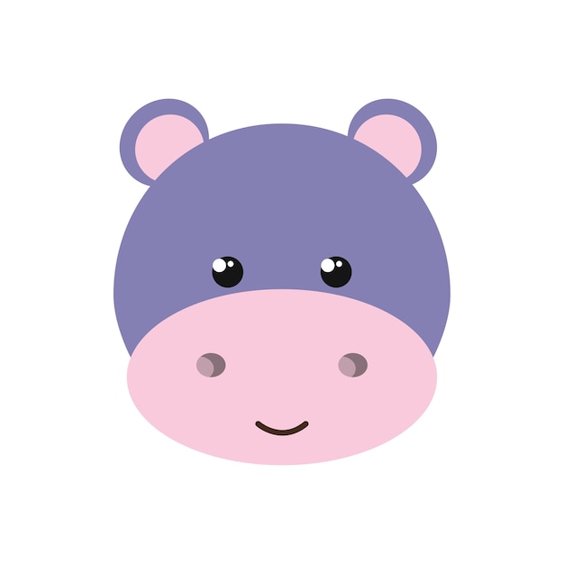 Download Premium Vector | Cute hippo isolated icon design