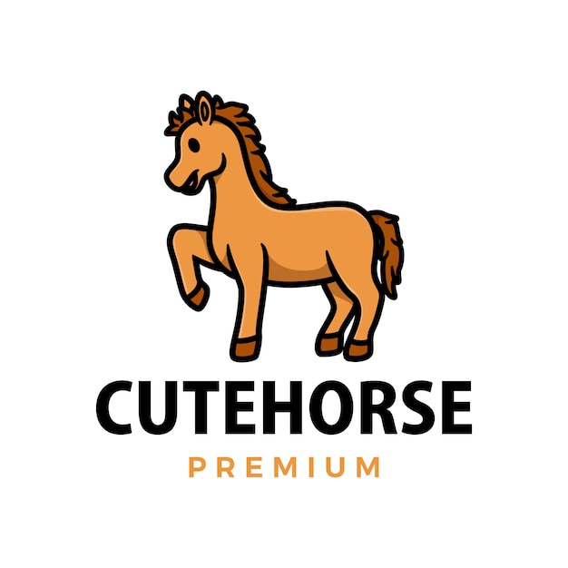 Download Free Cute Horse Cartoon Logo Icon Illustration Premium Vector Use our free logo maker to create a logo and build your brand. Put your logo on business cards, promotional products, or your website for brand visibility.