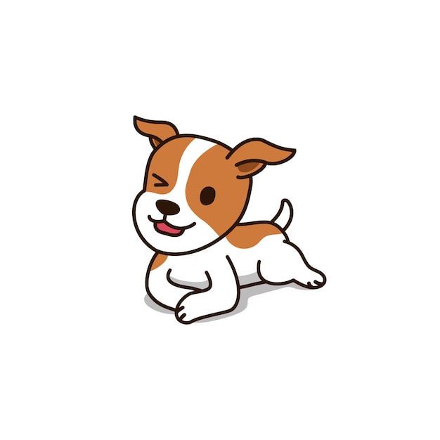 かわいいジャックラッセルテリア犬 プレミアムベクター