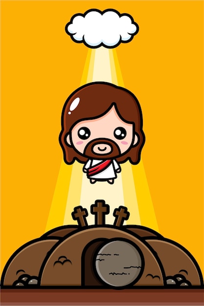 Premium Vector | Cute jesus christ