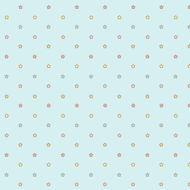 Premium Vector Cute Kawaii Little Stars Transparent Seamless Pattern