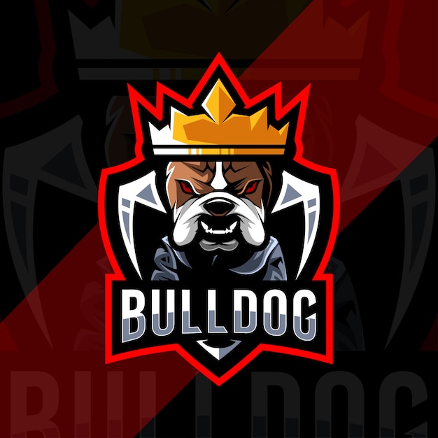Download Free Cute King Bulldog Mascot Logo Design Premium Vector Use our free logo maker to create a logo and build your brand. Put your logo on business cards, promotional products, or your website for brand visibility.