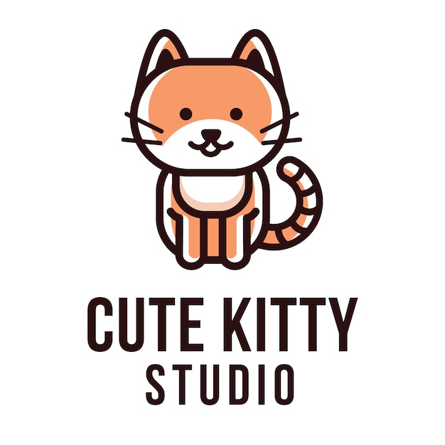 Download Free Cute Kitty Studio Logo Template Premium Vector Use our free logo maker to create a logo and build your brand. Put your logo on business cards, promotional products, or your website for brand visibility.