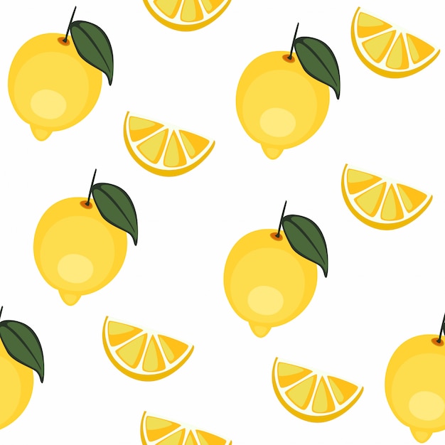 Premium Vector | Cute lemon pattern