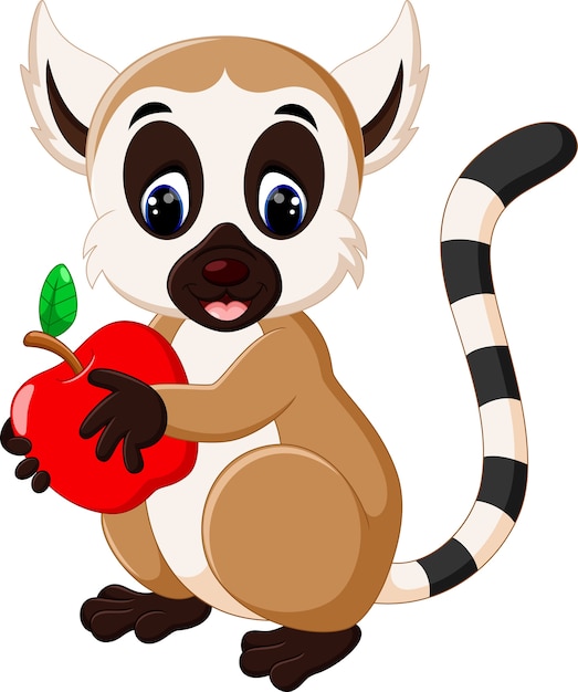 Premium Vector | Cute lemur cartoon