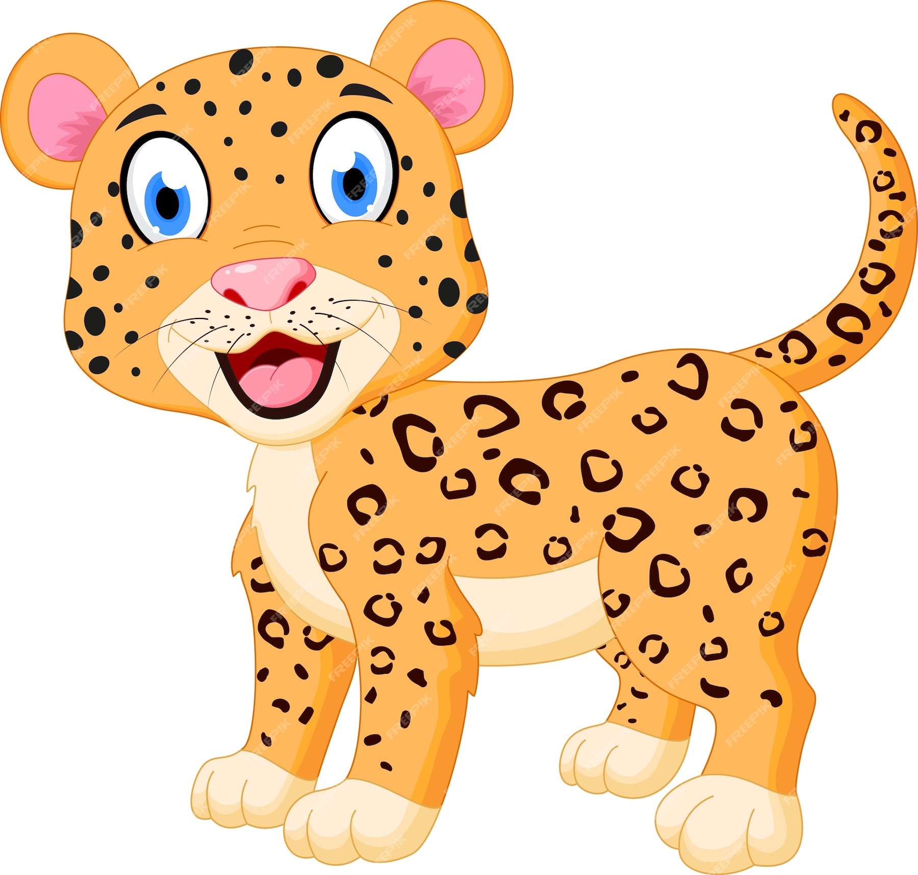 Premium Vector Cute leopard cartoon
