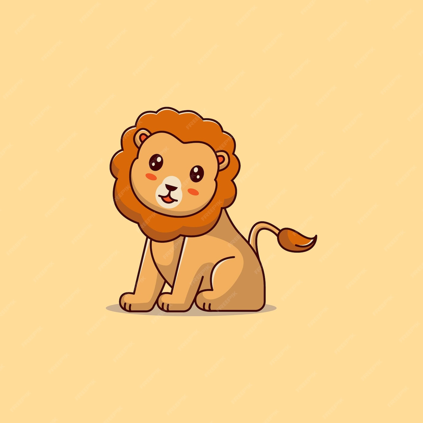 Premium Vector Cute Lion Baby Vector Cartoon