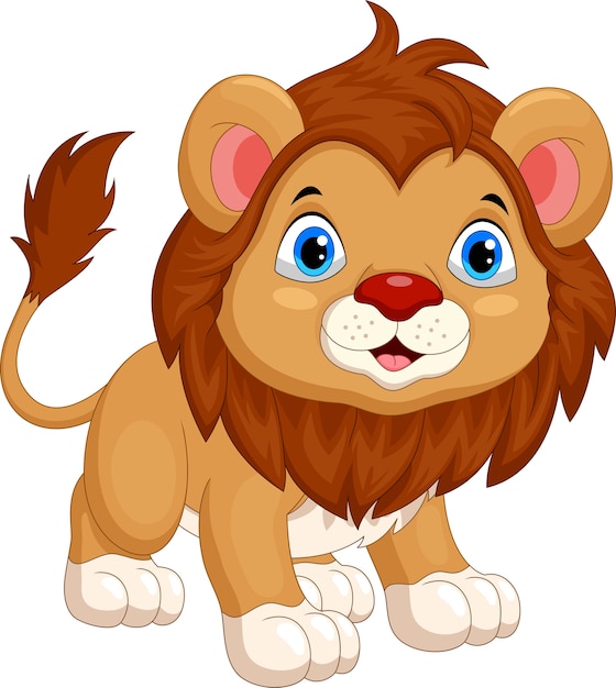 Premium Vector | Cute lion cartoon