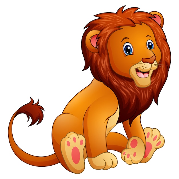 Premium Vector | Cute lion cartoon