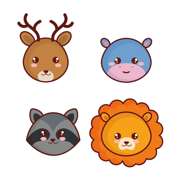 Premium Vector | Cute and little animals characters