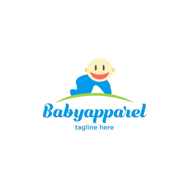 Premium Vector | Cute little baby apparel logo