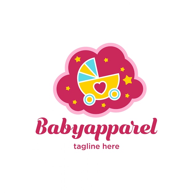 Download Free Cute Little Baby Apparel Logo Premium Vector Use our free logo maker to create a logo and build your brand. Put your logo on business cards, promotional products, or your website for brand visibility.