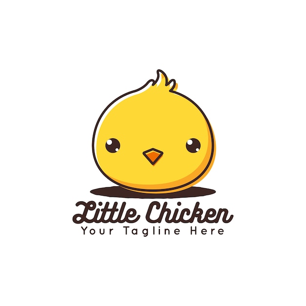 Download Cute little chicken logo vector Vector | Premium Download