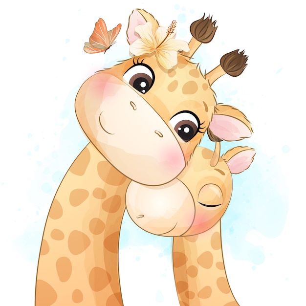 Free Free 64 Mama And Baby Giraffe Svg SVG PNG EPS DXF File