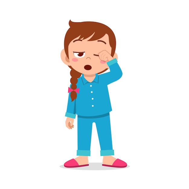 Premium Vector Cute Little Girl Feel Sleepy And Want To Sleep premium-vector-cute-little-girl-feel-sleepy-and-want-to-sleep