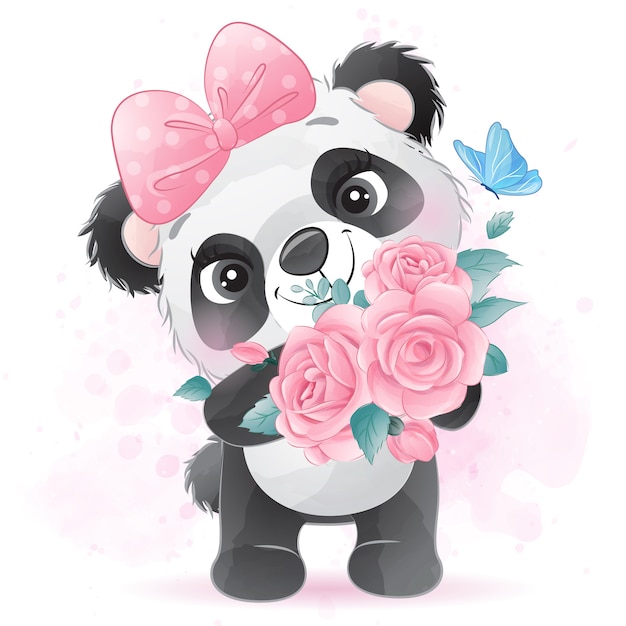 rose bear panda