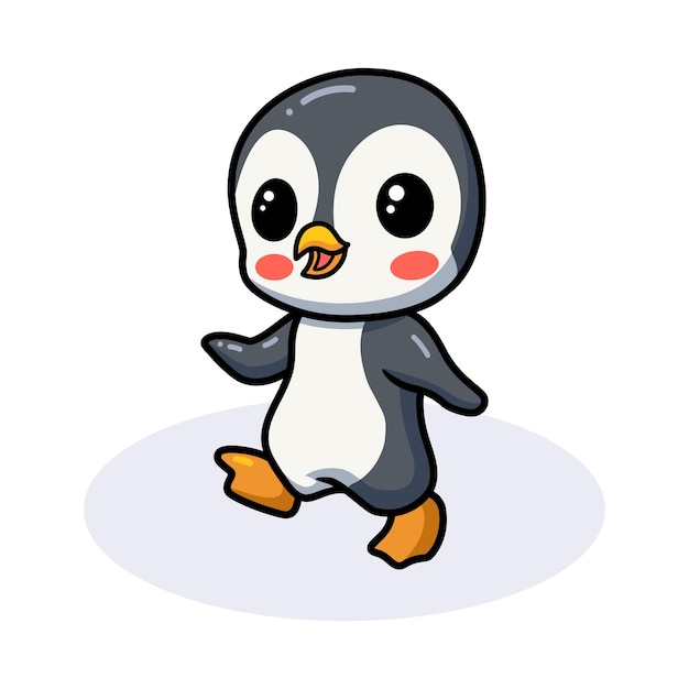 Premium Vector | Cute little penguin cartoon walking