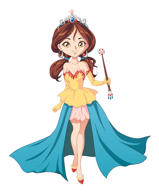 Download Cute little princess, hand drawn art. Vector | Premium ...