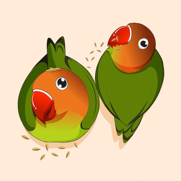 Download Free Cute Love Bird Eating Seed Premium Vector Use our free logo maker to create a logo and build your brand. Put your logo on business cards, promotional products, or your website for brand visibility.