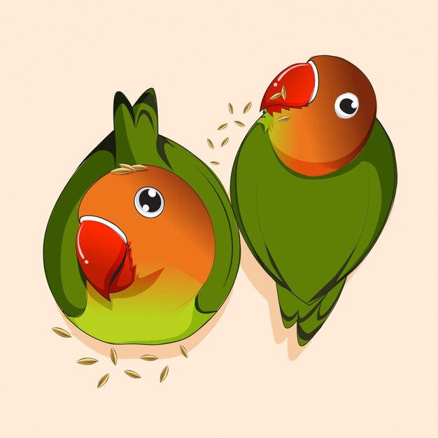 Download Free Cute Love Bird Eating Seed Premium Vector Use our free logo maker to create a logo and build your brand. Put your logo on business cards, promotional products, or your website for brand visibility.
