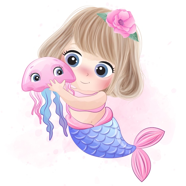 hug fun mermaid