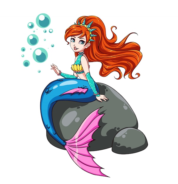 Free Free 243 Mermaid On Rock Svg SVG PNG EPS DXF File