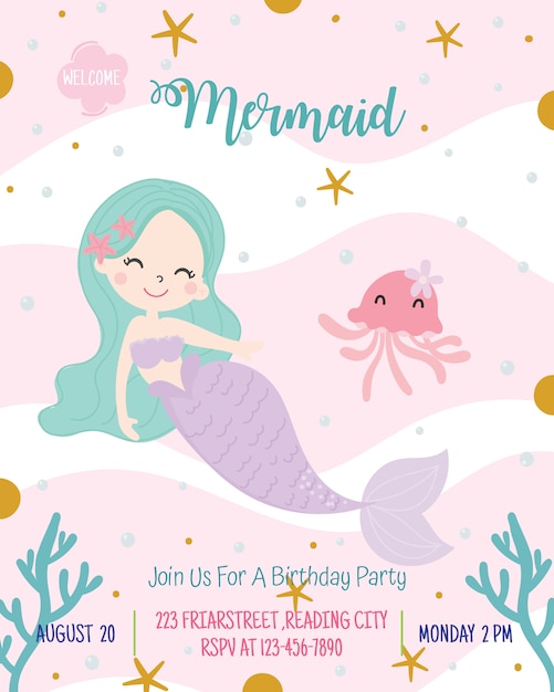 Free Free Mermaid Invitation Svg 840 SVG PNG EPS DXF File